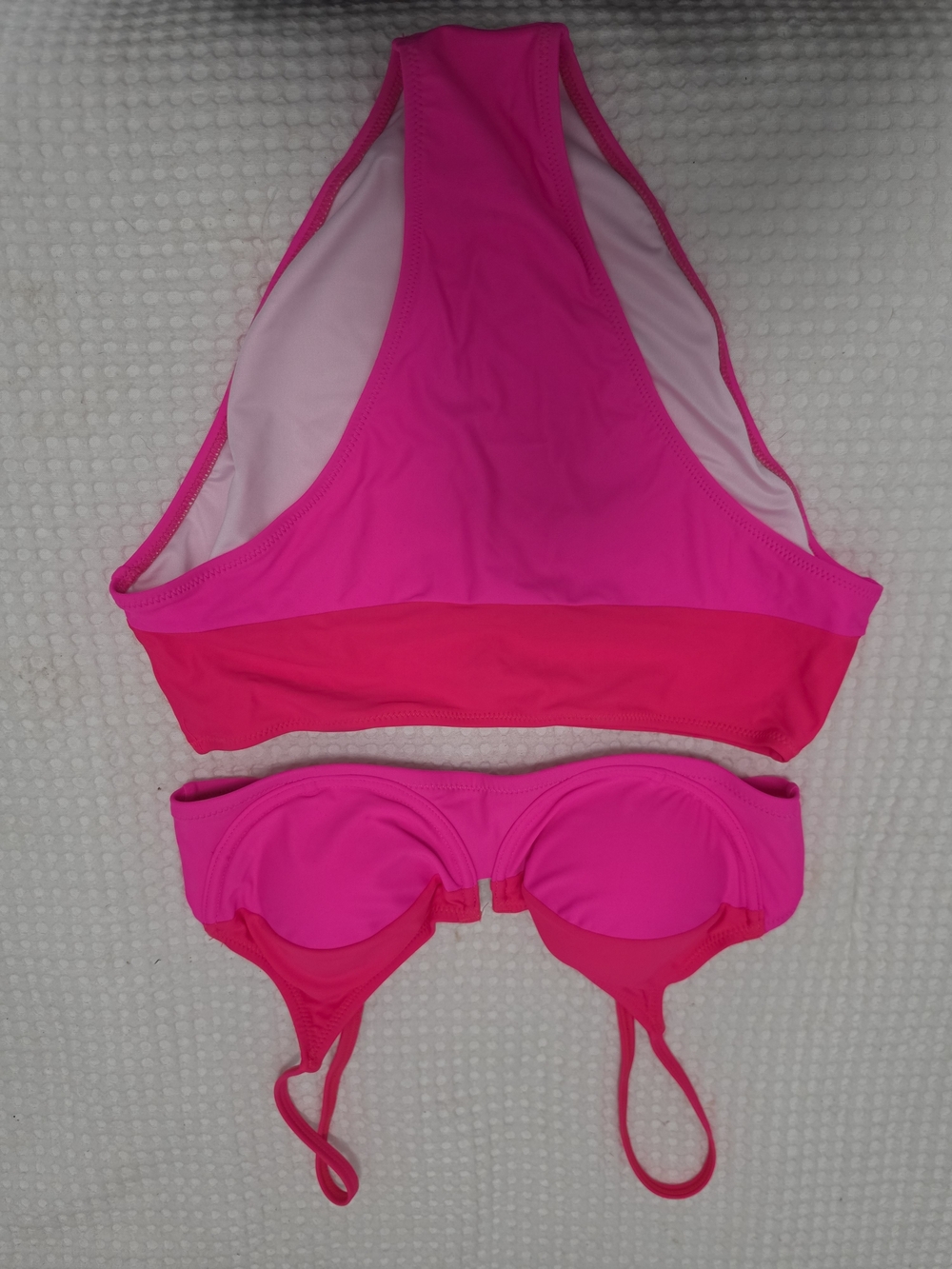 Women's Hot Pink Two-Piece Swim Set - Vibrant Pink Bikini